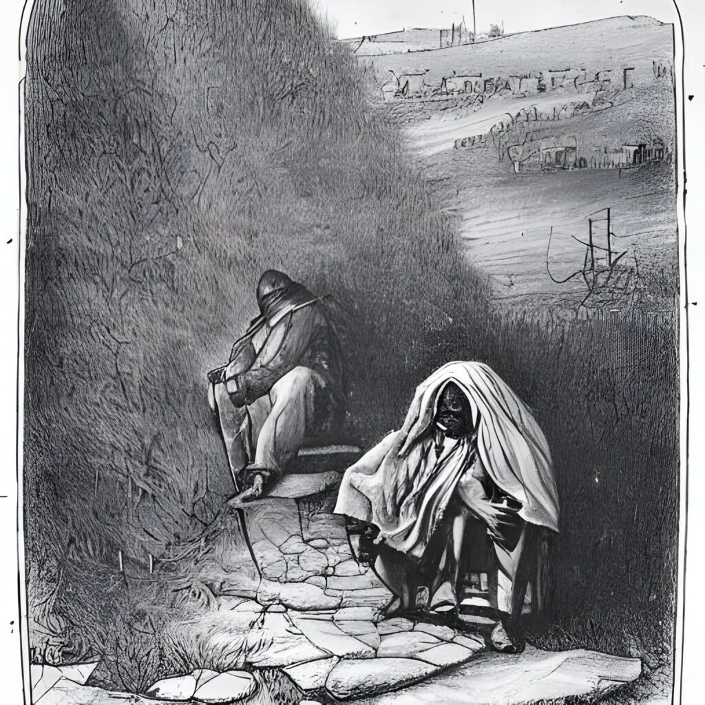 drawing of the homeless in The Machine Stops by E.M. Forster