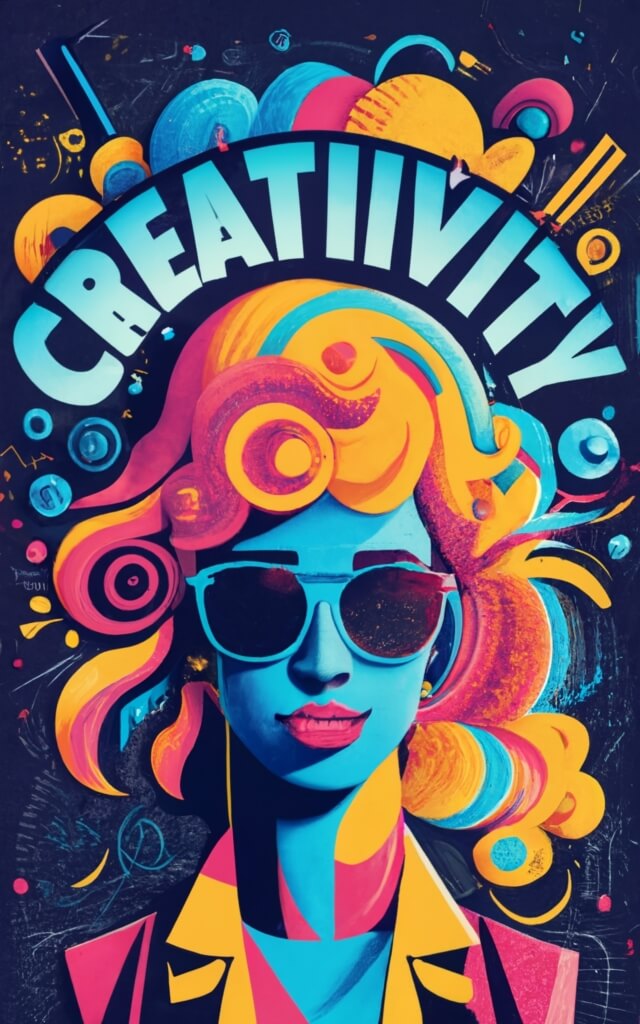 creativity image poster illustration woman with typography