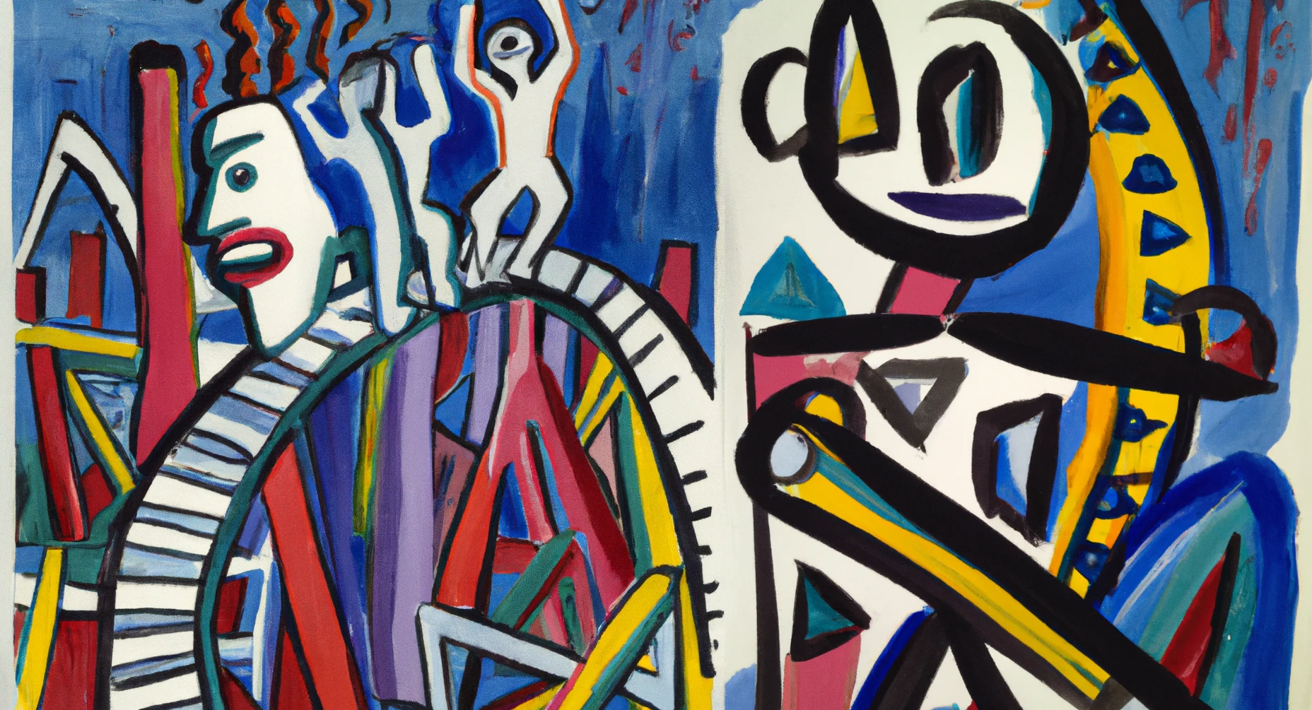 colorful painting of an emotional roller coaster