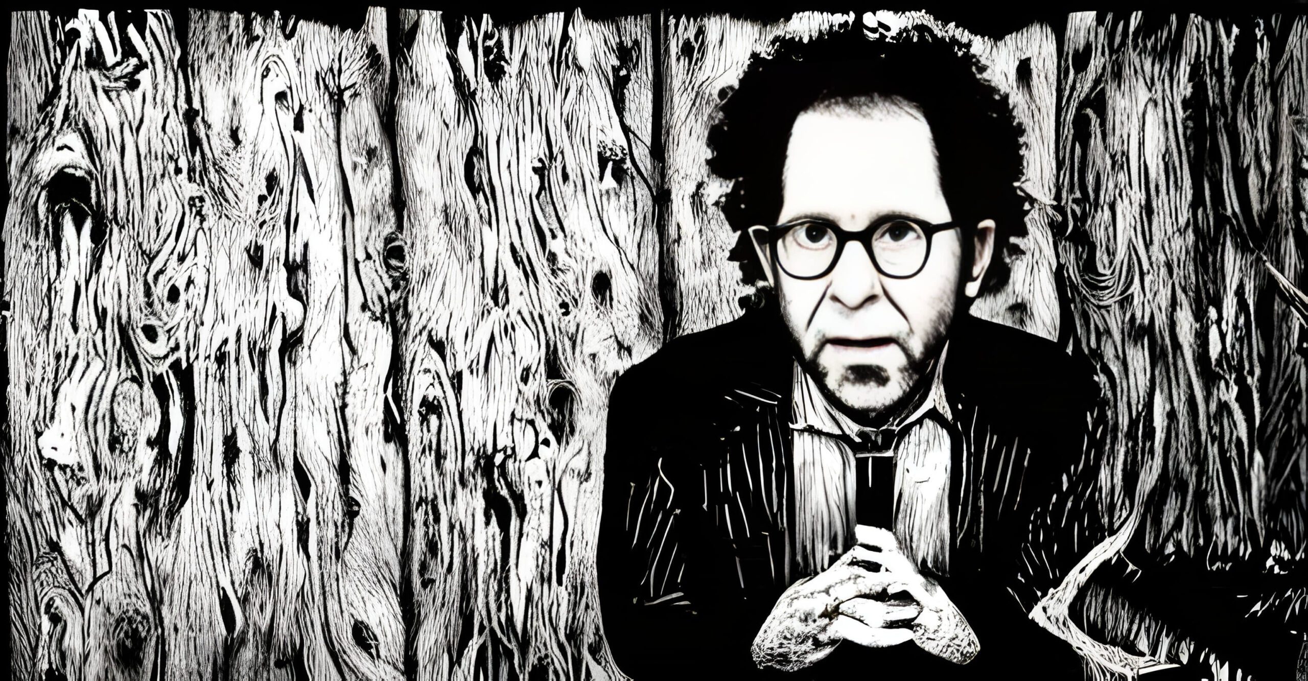 charlie kaufman drawing black and white